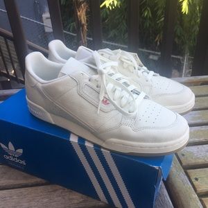 NWT Adidas Continental 80 all white sneaker